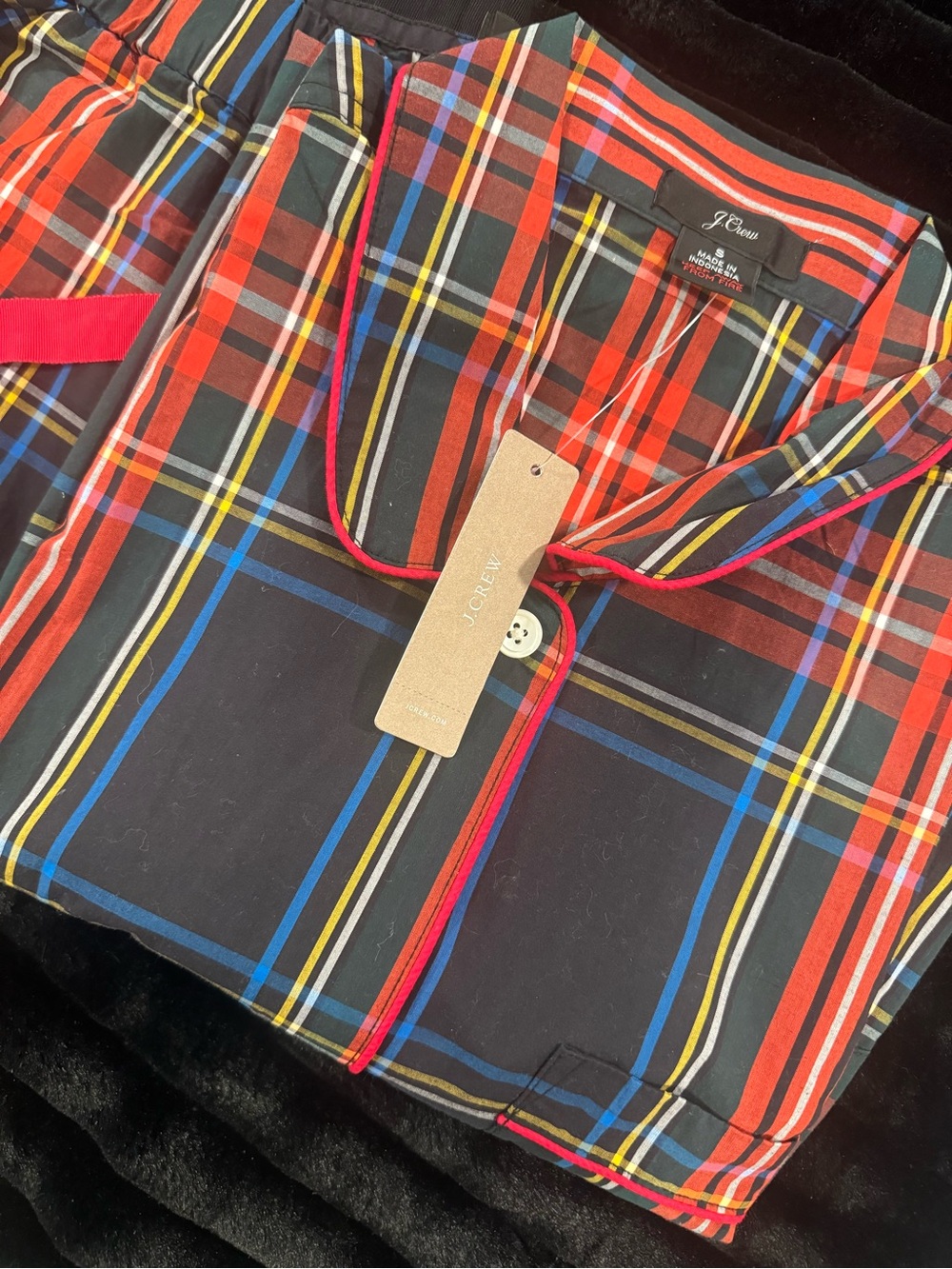 J. Crew Plaid Cotton pajama set